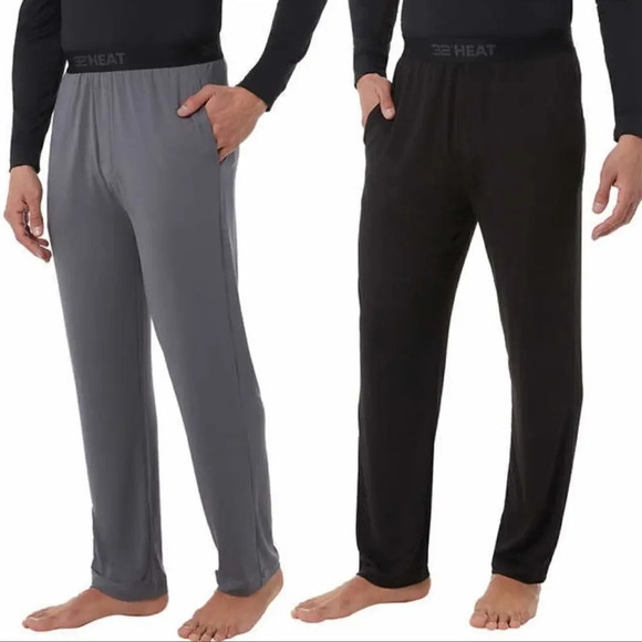 32 degrees men lounge pants 2pk medium Black And Grey - Picture 2 of 9
